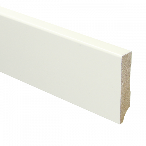 MDF Moderne plint 90x15 wit gel. RAL9010